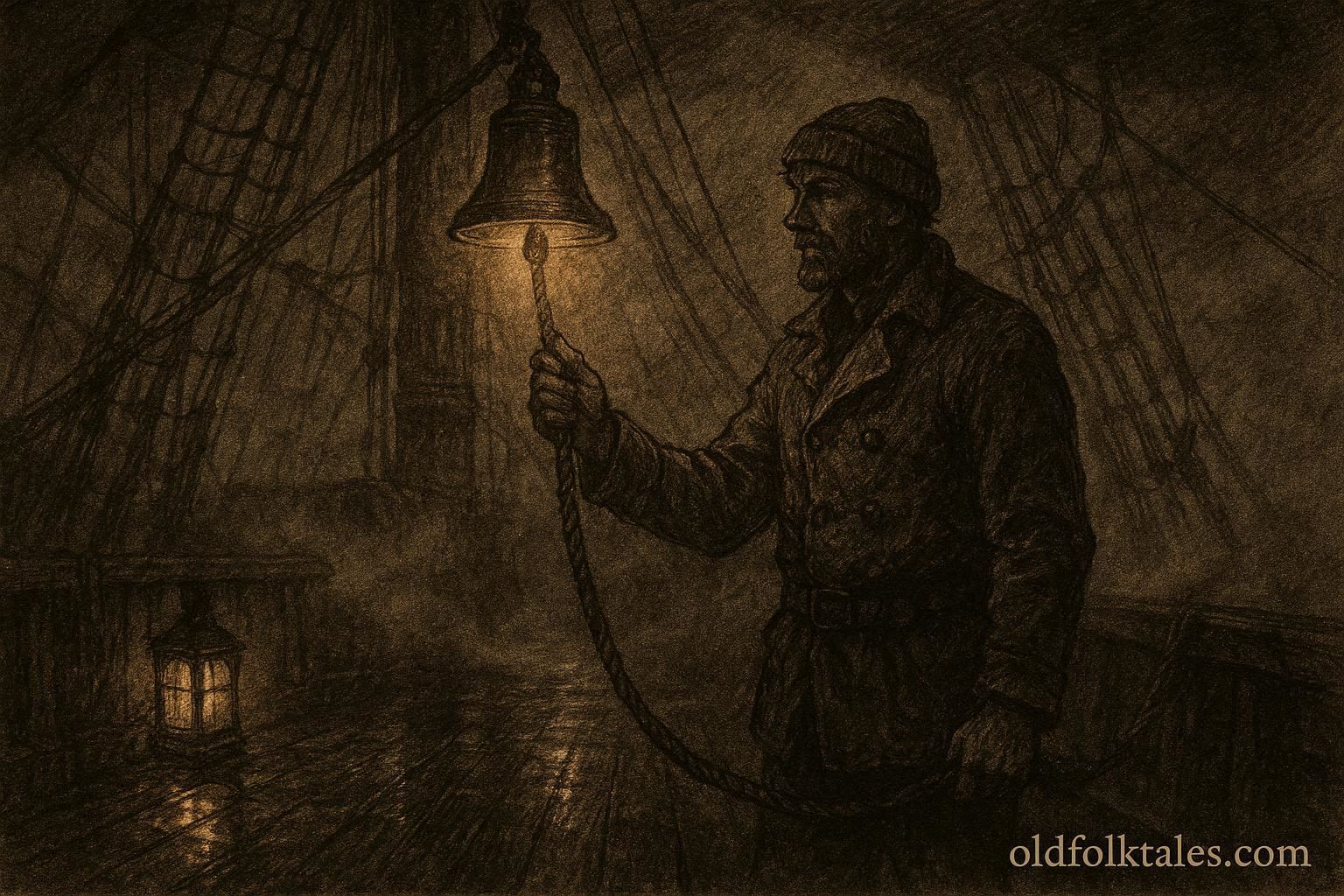 A glowing bell rope on a ship, Maritime folklore from Atlantic Canada.