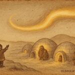 A child bringing temporary daylight to an Inuit village, Arctic Canada folklore.
