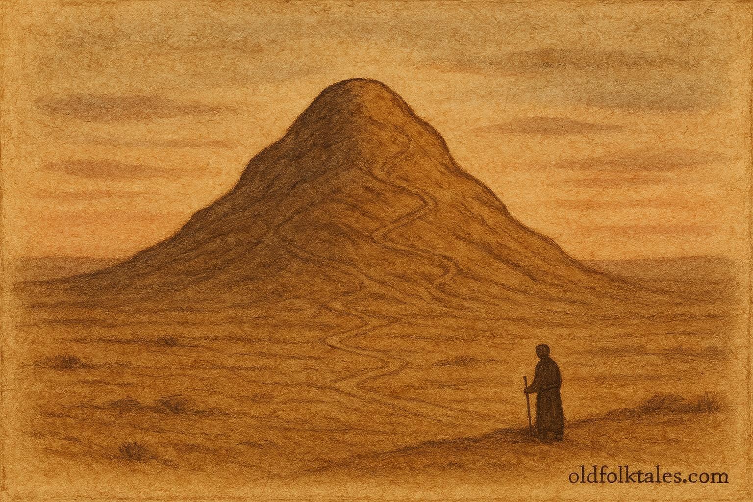 A sacred hill with shifting paths, Nlaka’pamux folktale from Canada.