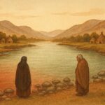 A sacred river witnessing justice and memory in Mixtec folklore from Oaxaca.