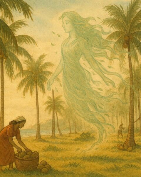 A coconut grove guarded by a spirit in Taíno Caribbean folklore.