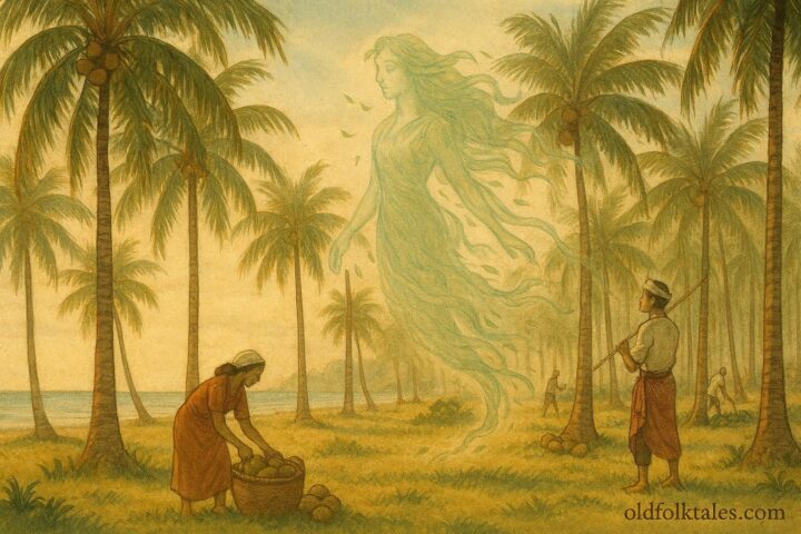 A coconut grove guarded by a spirit in Taíno Caribbean folklore.