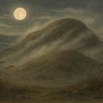 A sacred hill shifting under moonlight, Mapuche folklore from southern Chile and Argentina.
