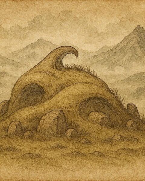 A sacred Andean hill reshaping itself to protect ancestral graves.