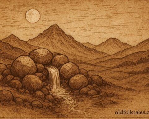 A sacred Andean spring that disappears at night to teach restraint